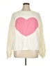 Assorted Brands Hearts Ivory Pullover Sweater Size XL - photo 1