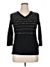 Rebecca Malone Black 3/4 Sleeve Top Size XL - photo 1