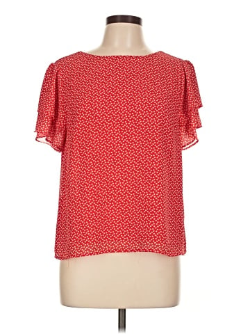 Aqua Short Sleeve Blouse (view 1)