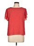 Aqua 100% Polyester Red Short Sleeve Blouse Size L - photo 1