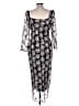 Lush Floral Black Cocktail Dress Size L - photo 2