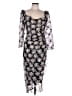 Lush Floral Black Cocktail Dress Size L - photo 1
