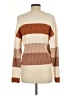 Poof! Color Block Tan Pullover Sweater Size L - photo 2
