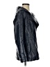 Comptoir des Cotonniers 100% Polyurethane Metallic Solid Blue Raincoat Size XS - photo 4