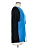 Sarin Mathews Color Block Blue Short Sleeve Top Size M - photo 4
