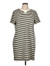 Glamaker Stripes Ivory Casual Dress Size L - photo 1
