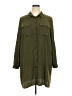 Forever 21 Plus 100% Polyester Green 3/4 Sleeve Blouse Size 2X - photo 1