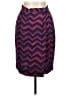 Rena Rowan 100% Polyester Chevron-herringbone Purple Burgundy Casual Skirt Size 10 - photo 1