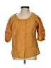ABLE 100% Cotton Orange 3/4 Sleeve Blouse Size XXS - photo 1