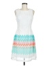 R&K 100% Polyester Chevron-herringbone White Cocktail Dress Size 8 - photo 1