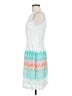 R&K 100% Polyester Chevron-herringbone White Cocktail Dress Size 8 - photo 5