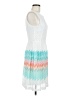 R&K 100% Polyester Chevron-herringbone White Cocktail Dress Size 8 - photo 4