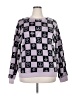 Wound Up 100% Polyester Checkered-gingham Purple Sweatshirt Size XXL - photo 1