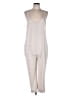 Sincerely Jules Solid Ivory Jumpsuit Size L - photo 1