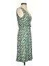 BCBG 100% Polyester Print Teal Casual Dress Size XS - photo 4