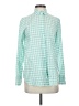 J.Crew Checkered-gingham Green Long Sleeve Blouse Size 2 - photo 1