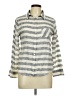 Chaser Stripes Gray 3/4 Sleeve Button-Down Shirt Size M - photo 1