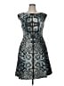 Kay Unger Graphic Gray Cocktail Dress Size 14 - photo 1