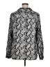 INC International Concepts 100% Polyester Animal Print Silver Long Sleeve Blouse Size 16w - photo 2