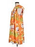 Shein 100% Polyester Tropical Orange Casual Dress Size 12 - photo 5