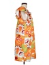 Shein 100% Polyester Tropical Orange Casual Dress Size 12 - photo 4