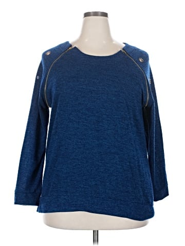 Always Indigo 3/4 Sleeve Top (view 1)