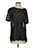 Broadway & Broome Black Short Sleeve Blouse Size XS - photo 1