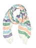 Steve Madden 100% Polyester Stripes Green White Scarf One size - photo 1