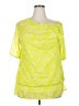 Lane Bryant 100% Polyester Yellow Short Sleeve Blouse Size 18 - 20 Plus - photo 1