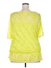 Lane Bryant 100% Polyester Yellow Short Sleeve Blouse Size 18 - 20 Plus - photo 2
