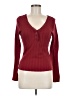 Shein Burgundy Long Sleeve Henley Size 6 - photo 1