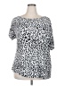 Assorted Brands Animal Print Silver Short Sleeve T-Shirt Size 2X - photo 1