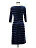Portrait Chevron-herringbone Blue Cocktail Dress Size M - photo 2