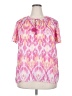 Lane Bryant 100% Polyester Pink Short Sleeve Blouse Size 18 - 20 Plus - photo 1