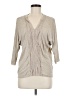 Left Coast by Dolan Solid Tan Gray 3/4 Sleeve Blouse Size M - photo 1