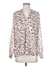 Bishop + Young Animal Print Ivory Long Sleeve Blouse Size S - photo 1