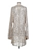 Winona 100% Polyester Metallic Silver Cocktail Dress Size 4 - photo 2
