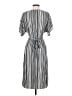 Topshop 100% Polyester Stripes Gray Casual Dress Size 2 - photo 2
