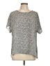 DR2 100% Polyester Silver Short Sleeve Blouse Size L - photo 1
