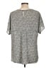 DR2 100% Polyester Silver Short Sleeve Blouse Size L - photo 2