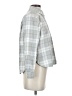 Ann Taylor LOFT 100% Cotton Plaid Silver Long Sleeve Button-Down Shirt Size XS - photo 4