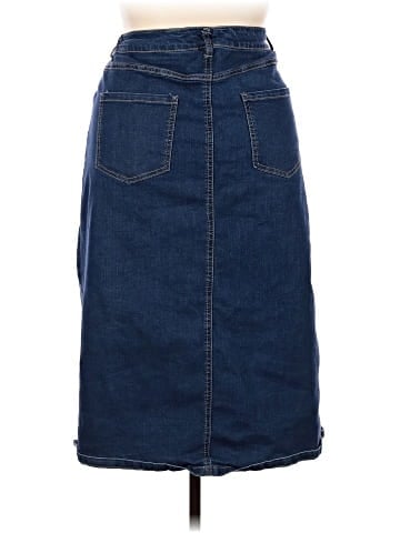 Woman Within Denim Skirt (view 2)