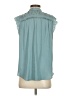 Ann Taylor LOFT 100% Polyester Teal Sleeveless Blouse Size XS - photo 2