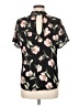 Sienna Sky Floral Black Short Sleeve Blouse Size M - photo 2