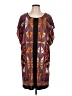 One World Paisley Brown Orange Casual Dress Size L - photo 1