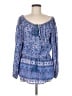Bohème 100% Rayon Blue Long Sleeve Blouse One size - photo 1