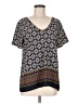 Sienna Sky 100% Polyester Black Short Sleeve Blouse Size M - photo 1