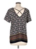Sienna Sky 100% Polyester Black Short Sleeve Blouse Size M - photo 2