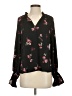 Vince Camuto 100% Polyester Floral Black Long Sleeve Blouse Size XS - photo 1