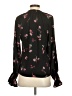 Vince Camuto 100% Polyester Floral Black Long Sleeve Blouse Size XS - photo 2